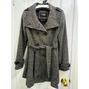 Guess belted coat for women
